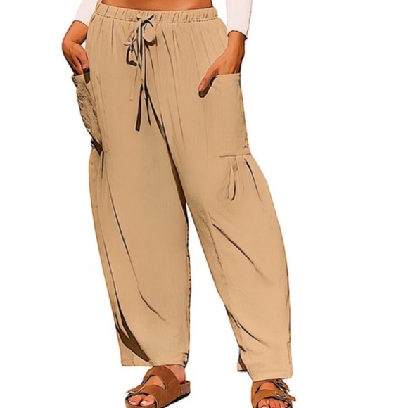 Merokeety Pants - Casual Tan Women's Pants